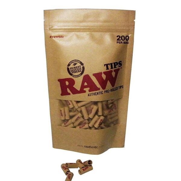 Raw Pre-Rolled Tips: Pack of 200